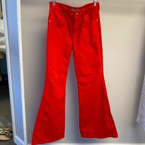 Wrangler, red corduroy flare, high waisted pants-worn once